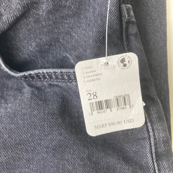 NWT We The Free Black Denim Jeans Tapered Baggy High-Rise Ladies 28 Boyfriend - Picture 3 of 4